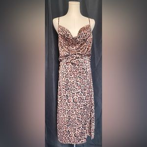 Amazon The Drop - Sivan Ayla Satin Leopard Dress